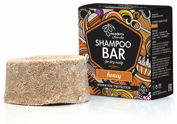Olive-elia Shampoo Bar voor de Droge Hoofdhuid (Honing)